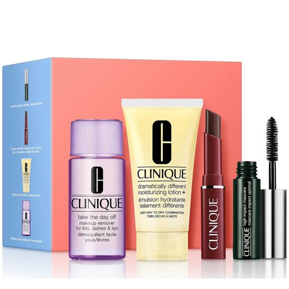 Clinique Other - CLINIQUE 4 PIECE BEAUTY & MAKEUP GIFT SET BLACK HONEY ALMOST LIPSTICK